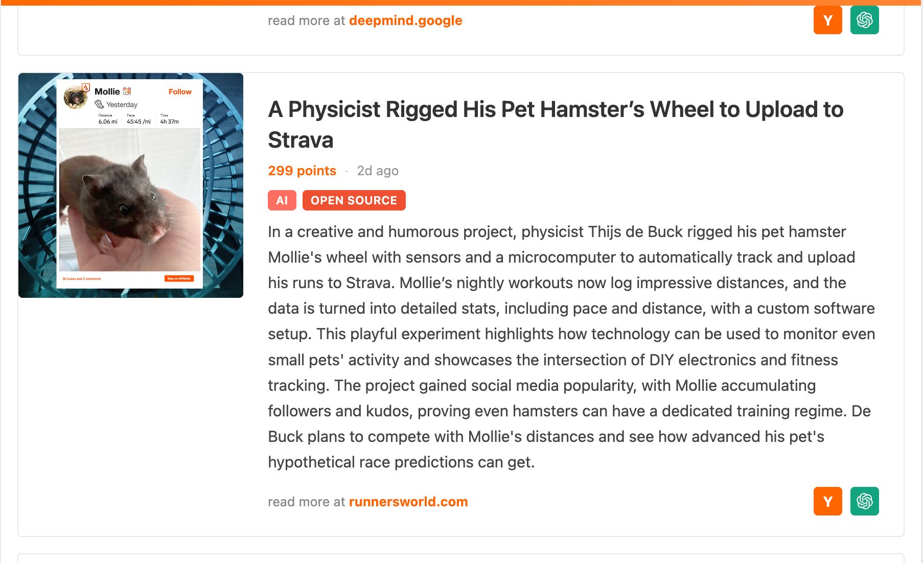 HN Reader screenshot